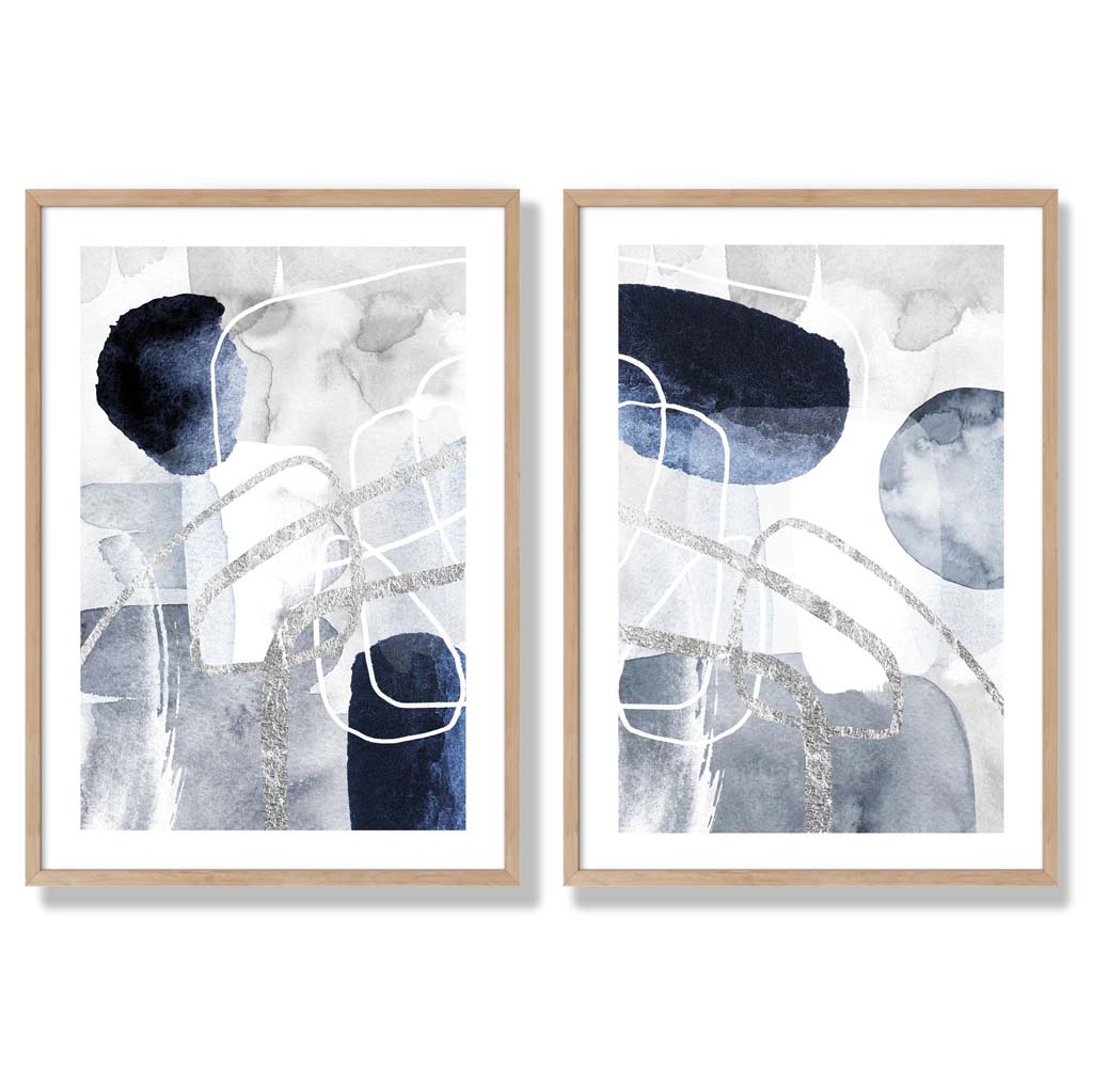Set de 2 Imprimeuri Artistice Abstracte pentru Decorare 6