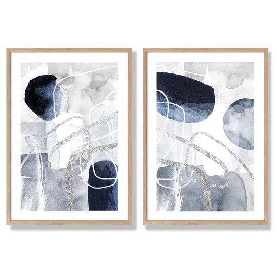 Set de 2 Imprimeuri Artistice Abstracte pentru Decorare 6