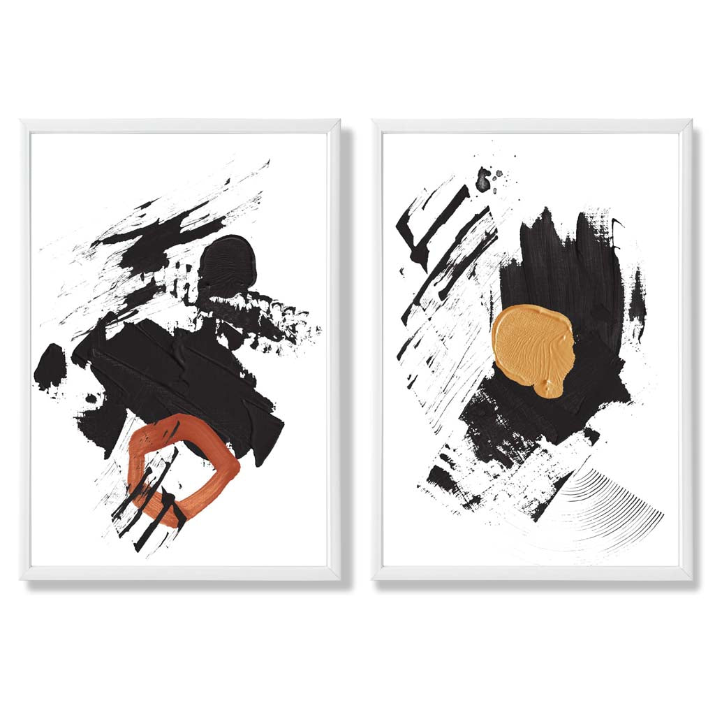 Set de 2 Imprimeuri Artistice Abstracte pentru Decorare Interioară 3