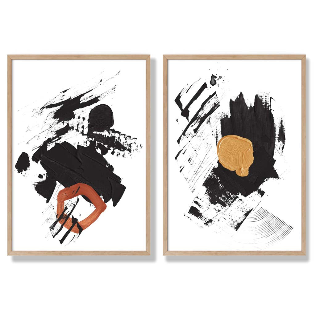 Set de 2 Imprimeuri Artistice Abstracte pentru Decorare Interioară 6