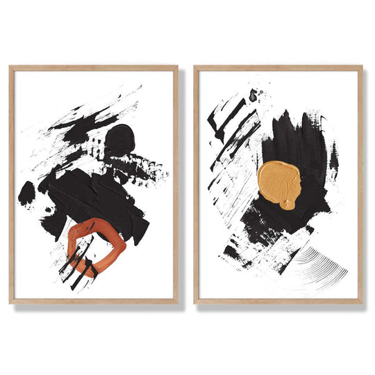 Set de 2 Imprimeuri Artistice Abstracte pentru Decorare Interioară 6