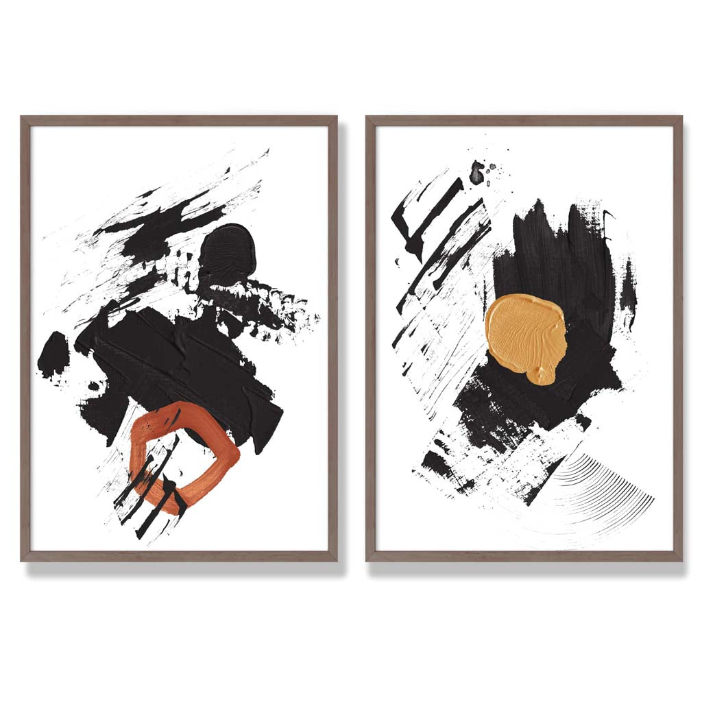Set de 2 Imprimeuri Artistice Abstracte pentru Decorare Interioară 7