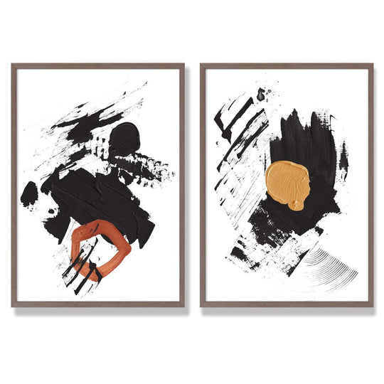 Set de 2 Imprimeuri Artistice Abstracte pentru Decorare Interioară 7