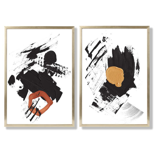 Set de 2 Imprimeuri Artistice Abstracte pentru Decorare Interioară 8