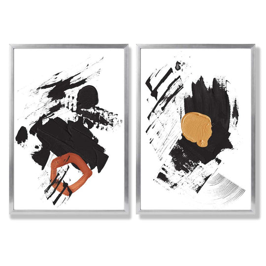 Set de 2 Imprimeuri Artistice Abstracte pentru Decorare Interioară 9
