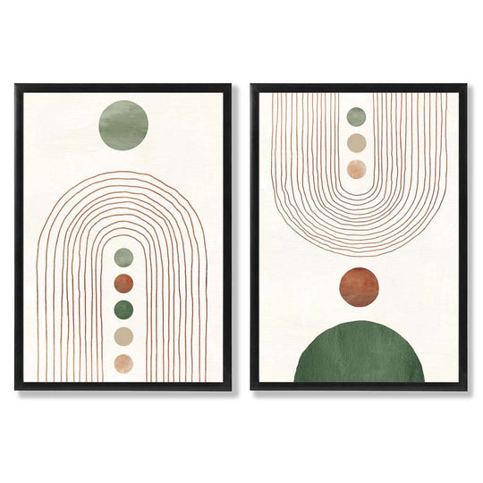 Set de 2 Imprimeuri Artistice Arcade Boho Decorativ 0