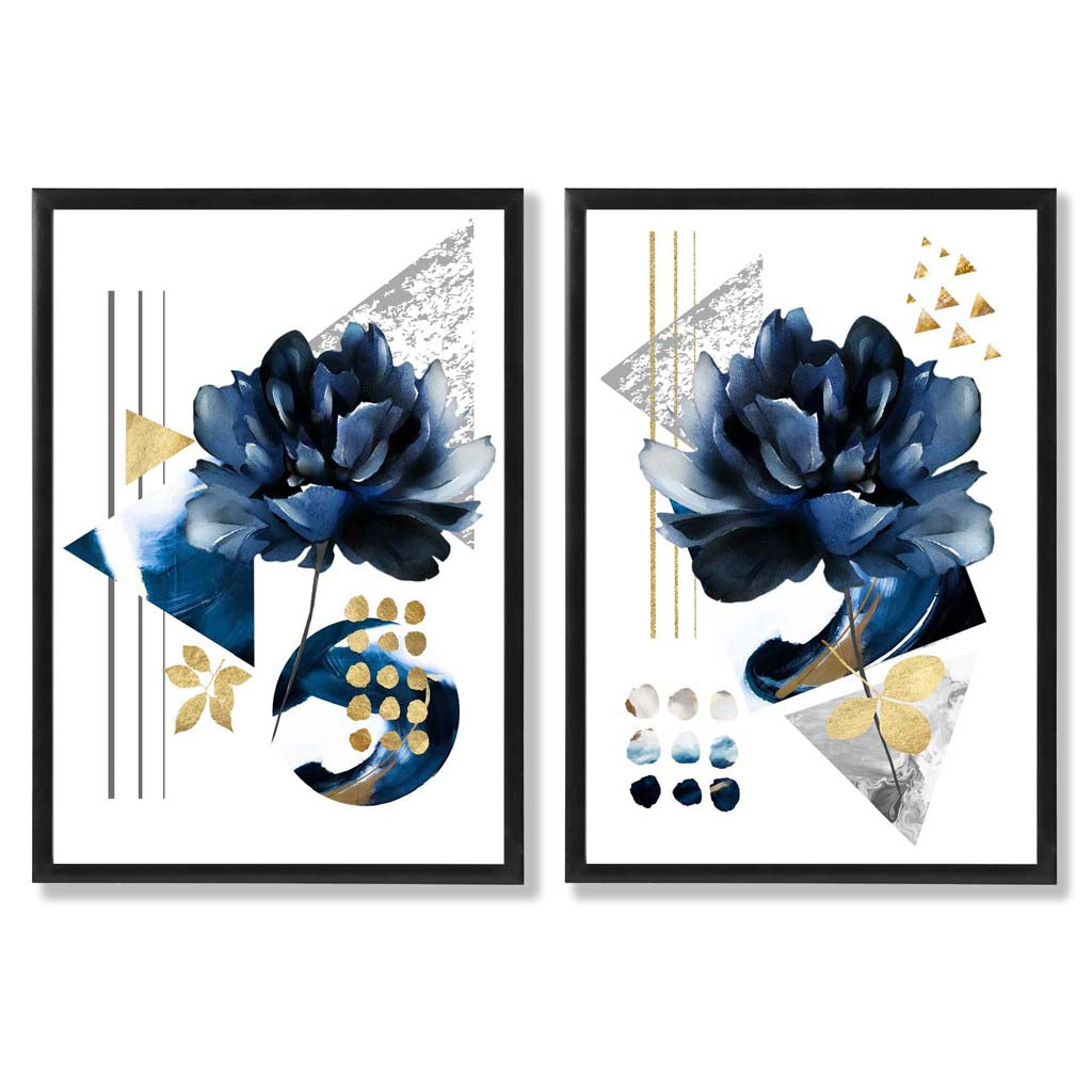 Set de 2 Imprimeuri Artistice cu Flori Contemporane 0