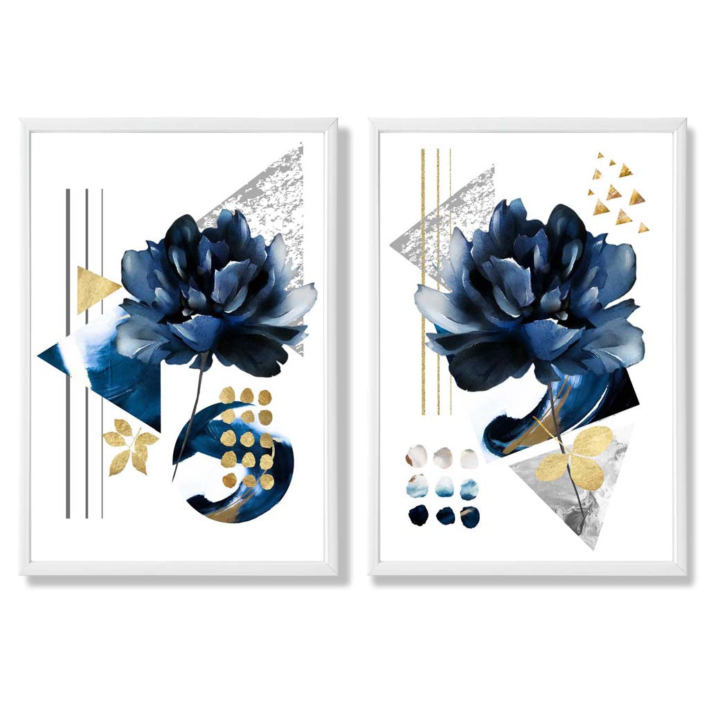Set de 2 Imprimeuri Artistice cu Flori Contemporane 3