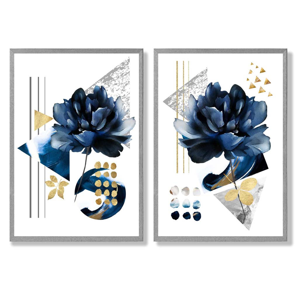 Set de 2 Imprimeuri Artistice cu Flori Contemporane 5