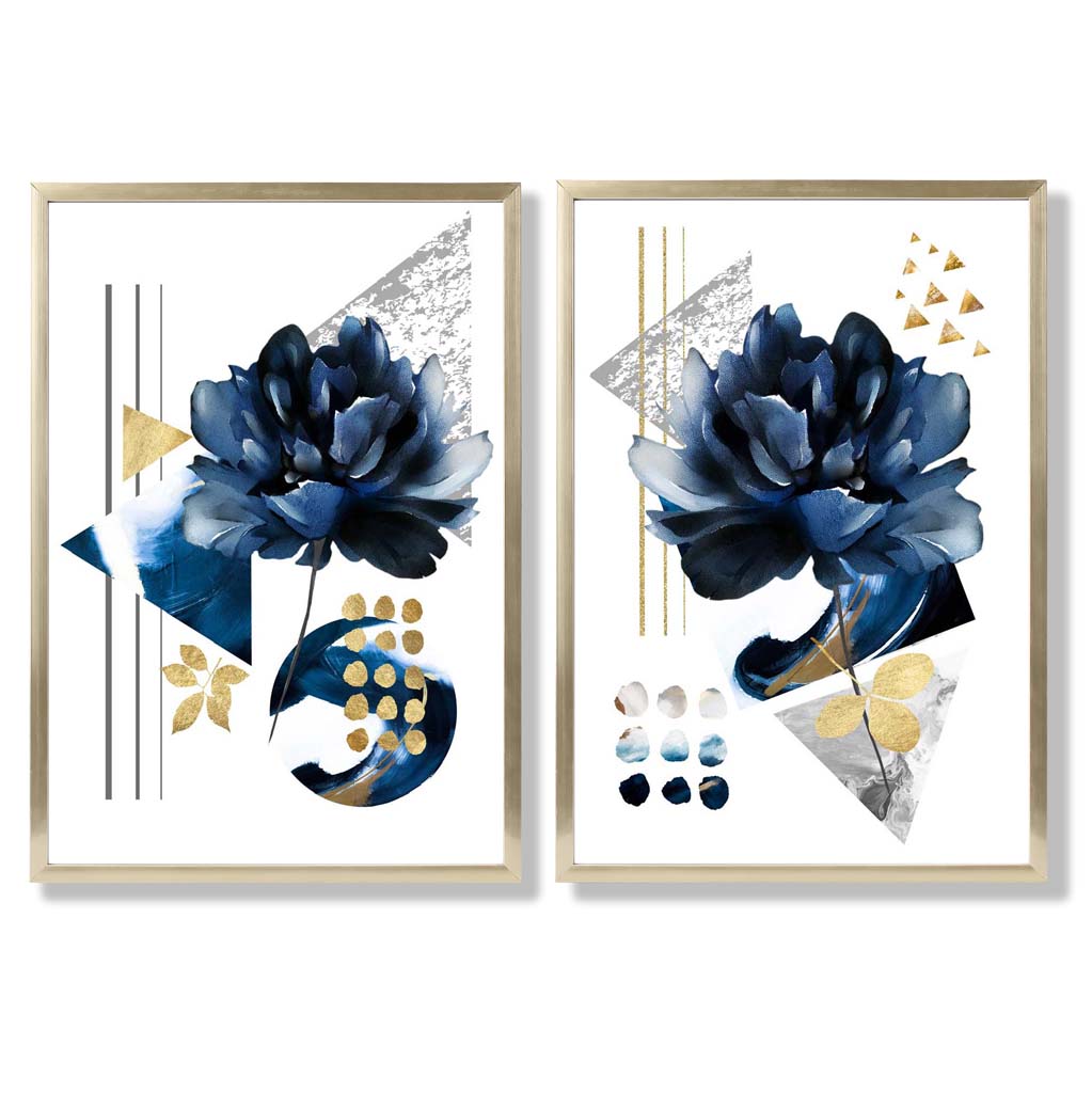 Set de 2 Imprimeuri Artistice cu Flori Contemporane 8