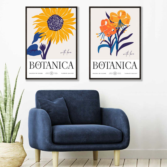 Set de 2 Imprimeuri Artistice cu Flori de Vară 1