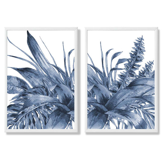 Set de 2 Imprimeuri Artistice cu Frunze Tropicale pentru Decor Interior 3
