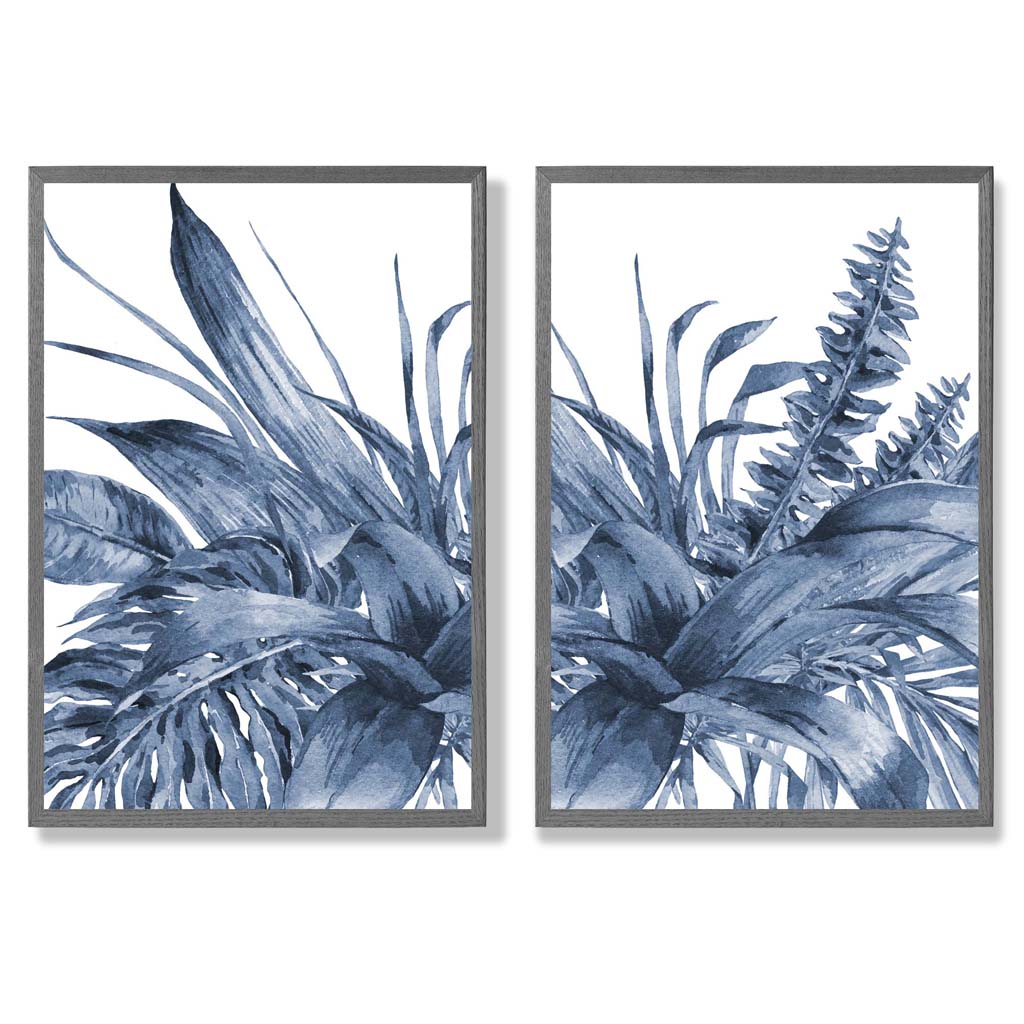 Set de 2 Imprimeuri Artistice cu Frunze Tropicale pentru Decor Interior 4