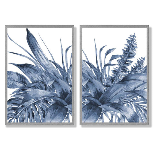 Set de 2 Imprimeuri Artistice cu Frunze Tropicale pentru Decor Interior 5