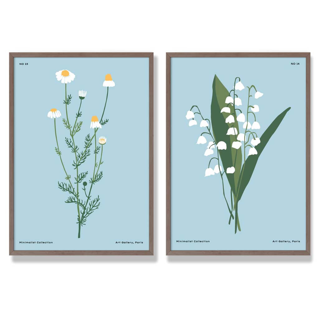 Set de 2 Imprimeuri Artistice cu Ilustrații de Flori Sălbatice pentru Decor Interior 7