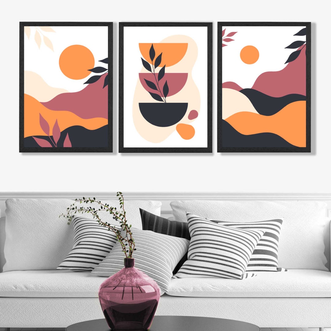Set de 3 Imprimeuri Artistice Boho pentru Decor Interior 0