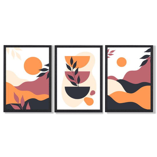 Set de 3 Imprimeuri Artistice Boho pentru Decor Interior Vibrant 0
