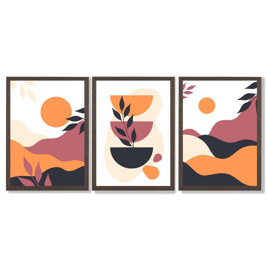 Set de 3 Imprimeuri Artistice Boho pentru Decor Interior Vibrant 14