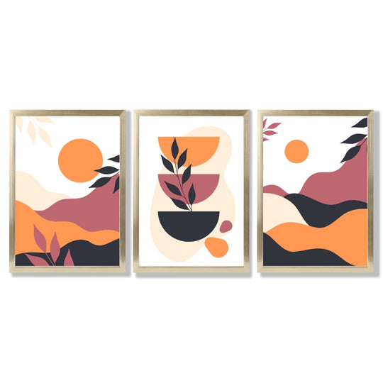 Set de 3 Imprimeuri Artistice Boho pentru Decor Interior Vibrant 2