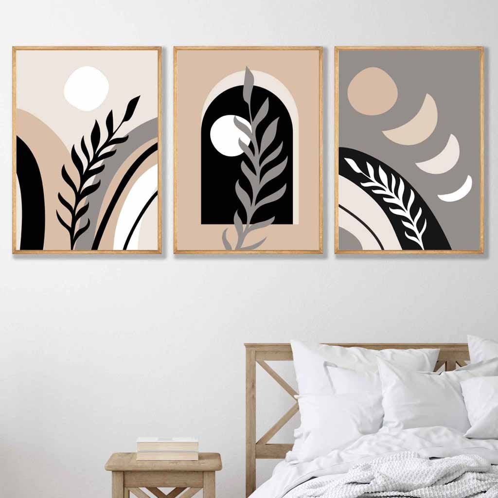 Set de 3 Imprimeuri Boho Abstracte pentru Decorare Interioară 2
