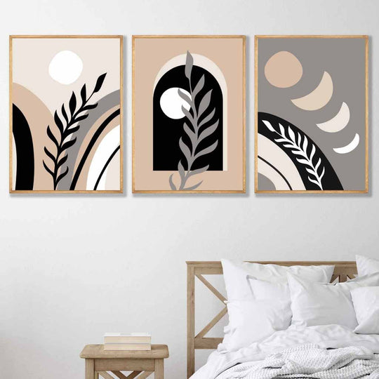 Set de 3 Imprimeuri Boho Abstracte pentru Decorare Interioară 2
