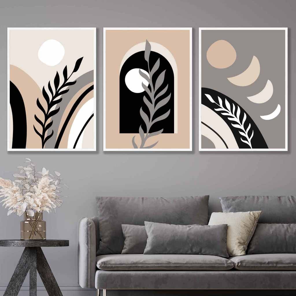 Set de 3 Imprimeuri Boho Abstracte pentru Decorare Interioară 3