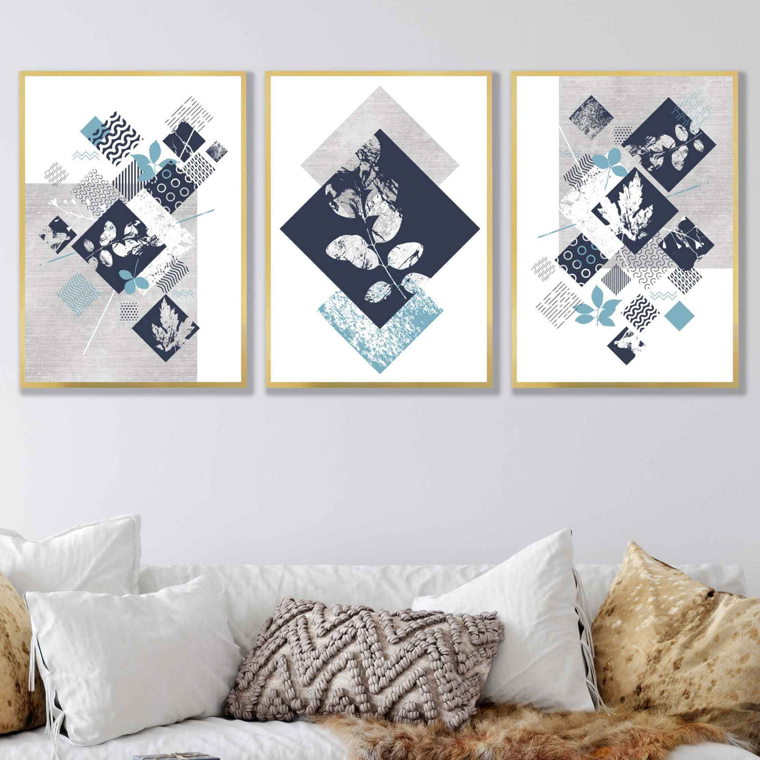 Set de 3 Imprimeuri Florale Abstracte pentru Decorare Modernă 1