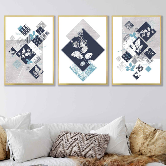 Set de 3 Imprimeuri Florale Abstracte pentru Decorare Modernă 1