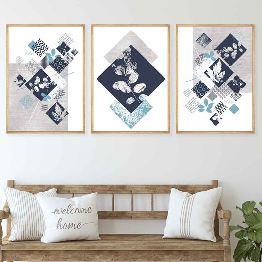 Set de 3 Imprimeuri Florale Abstracte pentru Decorare Modernă 3