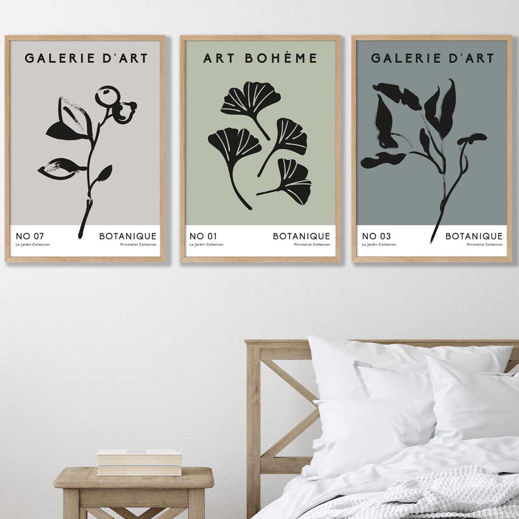 Set de 3 Imprimeuri de Artă pentru Perete Stil Boho Minimalist 0