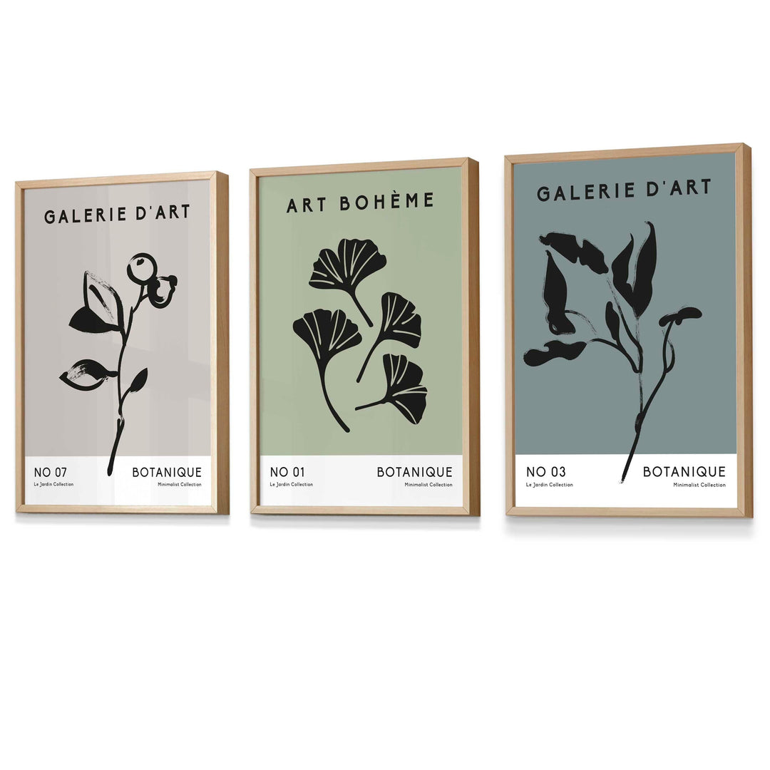 Set de 3 Imprimeuri de Artă pentru Perete Stil Boho Minimalist 4