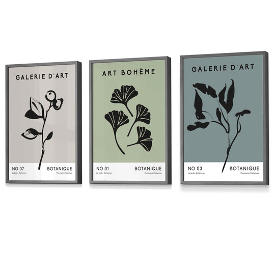 Set de 3 Imprimeuri de Artă pentru Perete Stil Boho Minimalist 6