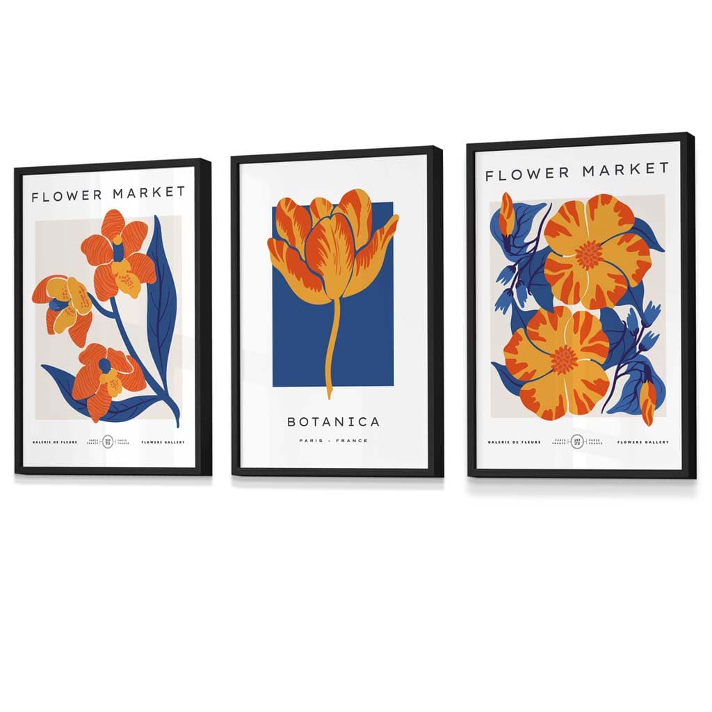 Set de 3 Postere Florale Vintage pentru Artă de Perete 0