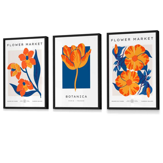 Set de 3 Postere Florale Vintage pentru Artă de Perete 0