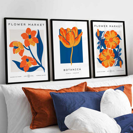 Set de 3 Postere Florale Vintage pentru Artă de Perete 1