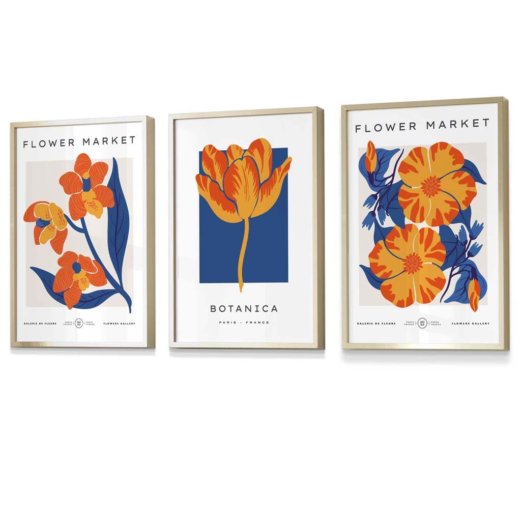 Set de 3 Postere Florale Vintage pentru Artă de Perete 3