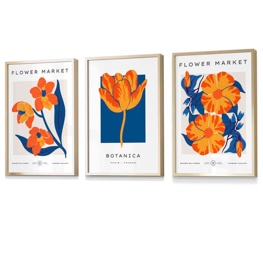 Set de 3 Postere Florale Vintage pentru Artă de Perete 3