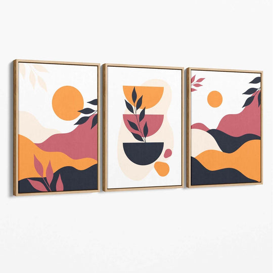 Set de 3 Printuri Canvas Boho Vibrante pentru Decor Interior 3