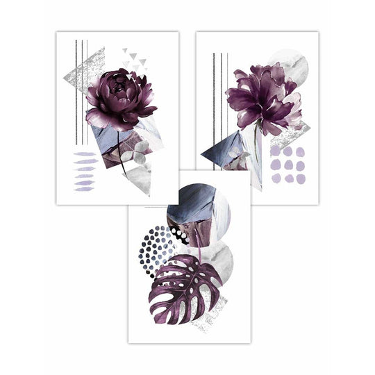 Set de Artă de Perete Floral pentru Decor Modern 0