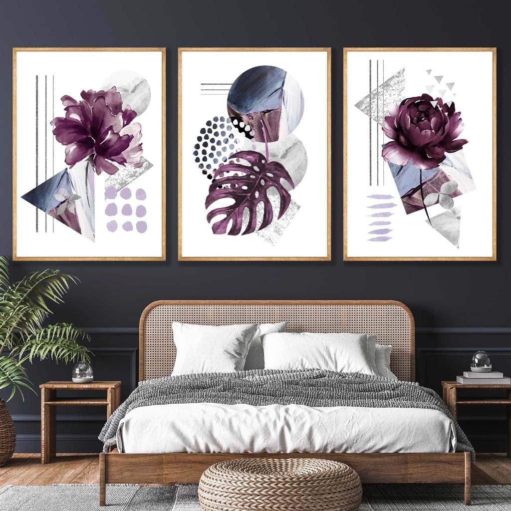 Set de Artă de Perete Floral pentru Decor Modern 1