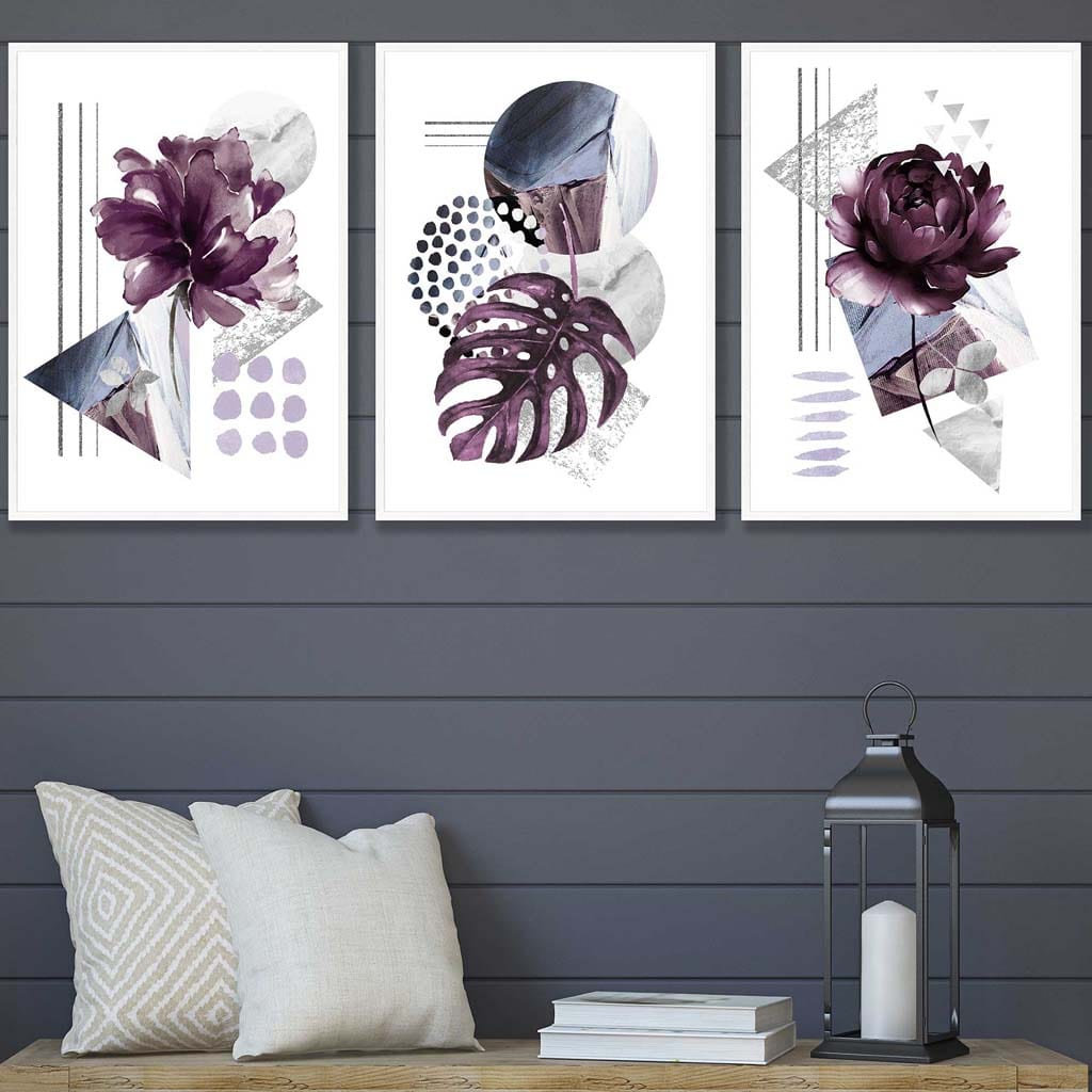 Set de Artă de Perete Floral pentru Decor Modern 2
