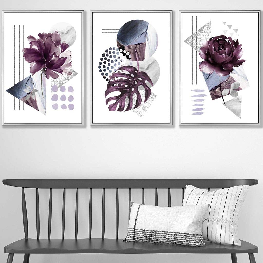 Set de Artă de Perete Floral pentru Decor Modern 3