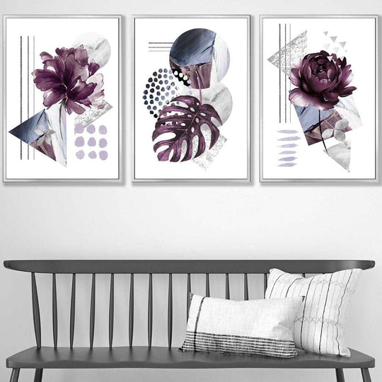 Set de Artă de Perete Floral pentru Decor Modern 3