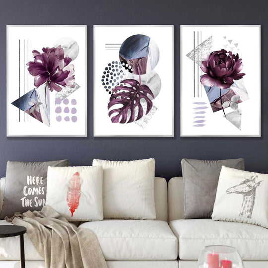 Set de Artă de Perete Floral pentru Decor Modern 6