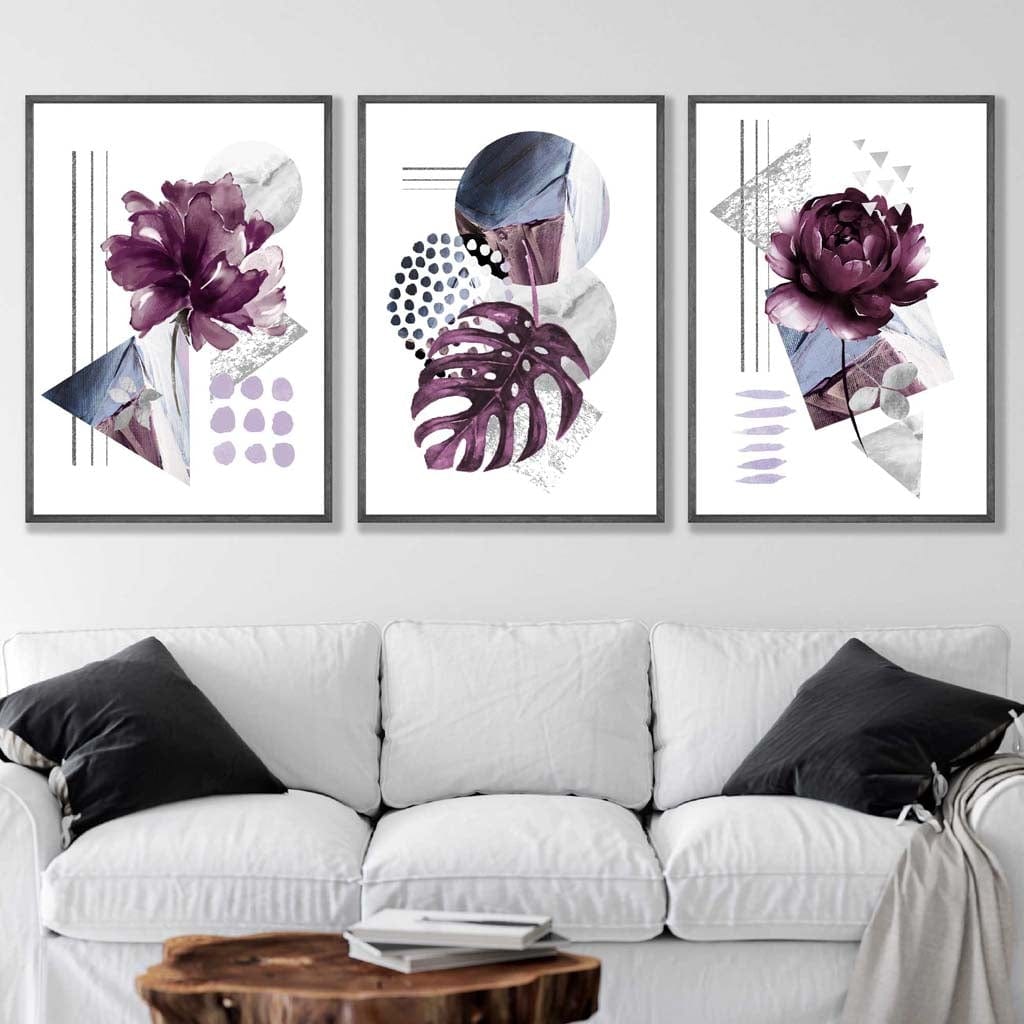 Set de Artă de Perete Floral pentru Decor Modern 7