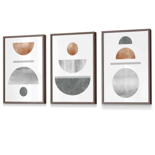 Set de Artă de Perete Geometrică Abstractă pentru Decor Modern - 3 Piese 7