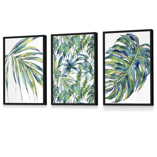 Set de Artă pentru Perete cu Imprimeuri Botanice Tropicale 0