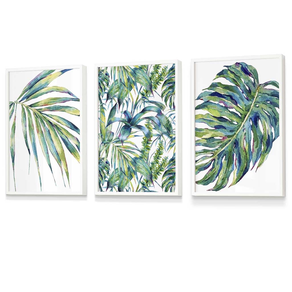 Set de Artă pentru Perete cu Imprimeuri Botanice Tropicale 1