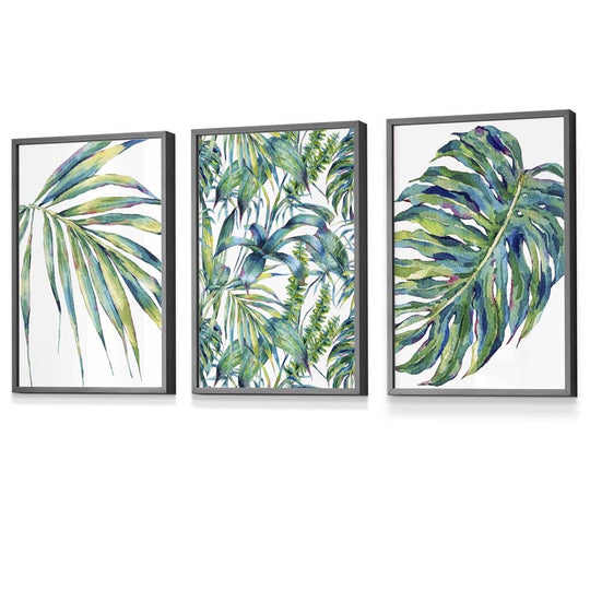 Set de Artă pentru Perete cu Imprimeuri Botanice Tropicale 2
