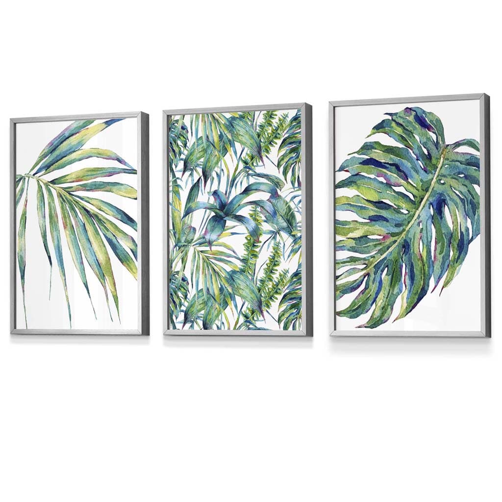 Set de Artă pentru Perete cu Imprimeuri Botanice Tropicale 3
